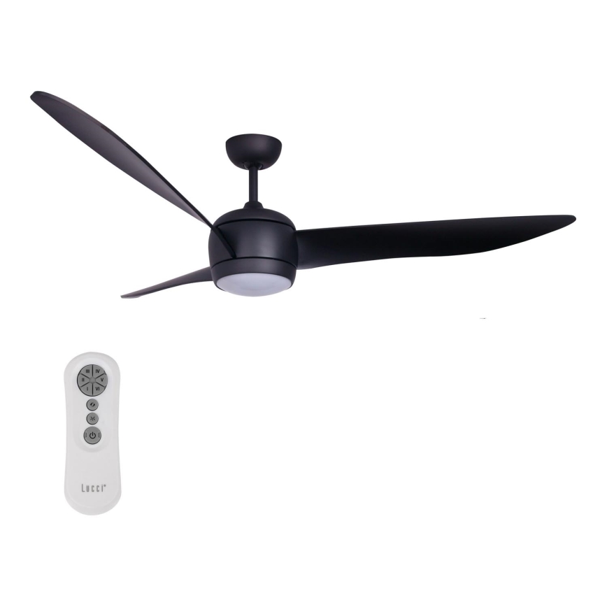 Lucci air 512910 - LED Вентилатор за таван AIRFUSION NORDIC LED/20W/230V черен + дистанционно управление
