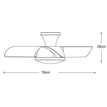 Lucci air 513071 - LED Димируем таванен вентилатор SYROS LED/18W/230V 3000/4000/6000K бял + дистанционно управление