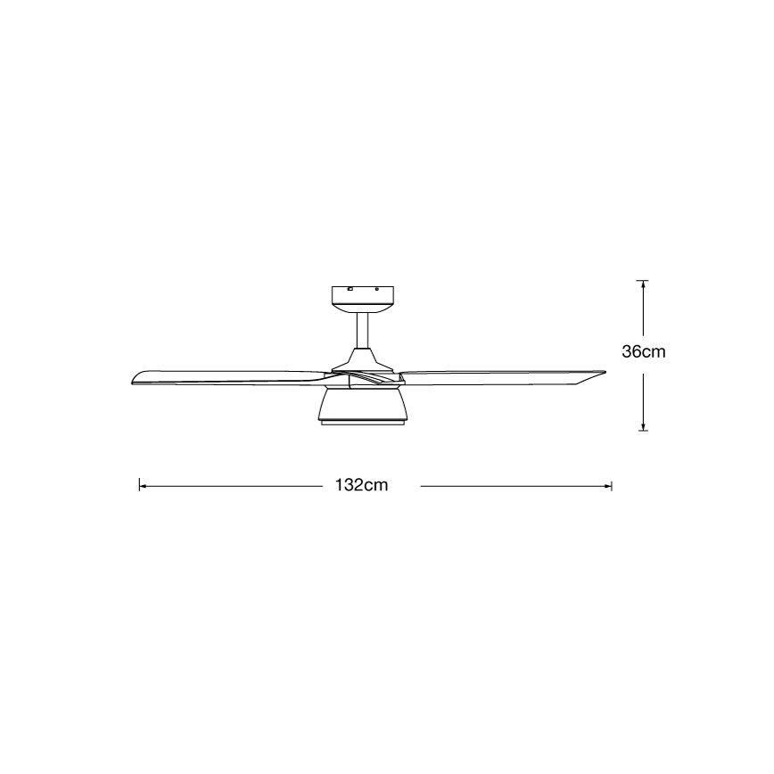 Lucci air 513072 - Димируем таванен вентилатор BRONX LED/18W/230V 3000/4000/6000K черен/лъскав хром диам. 132 см + дистанционно управление