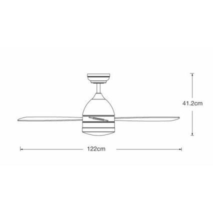 Lucci air 513075 - LED Вентилатор за таван VECTOR LED/25W/230V 3000/4200/6500K бял + дистанционно управление