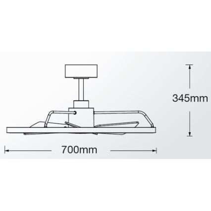 Lucci Air 516124 - LED Димируем таванен вентилатор CESSNA LED/36W/230V 3000/4000/5000K черен + дистанционно управление
