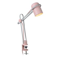 Lucide 05535/01/66 - Детска настолна лампа с щипка BASTIN 1xE14/25W/230V розова