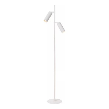 Lucide 09739/02/31 - Подова лампа CLUBS 2xGU10/40W/230V бяла