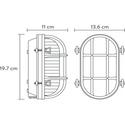 Lucide 11891/20/30 - Екстериорен аплик DUDLEY 1xE27/40W/230V IP65 черен