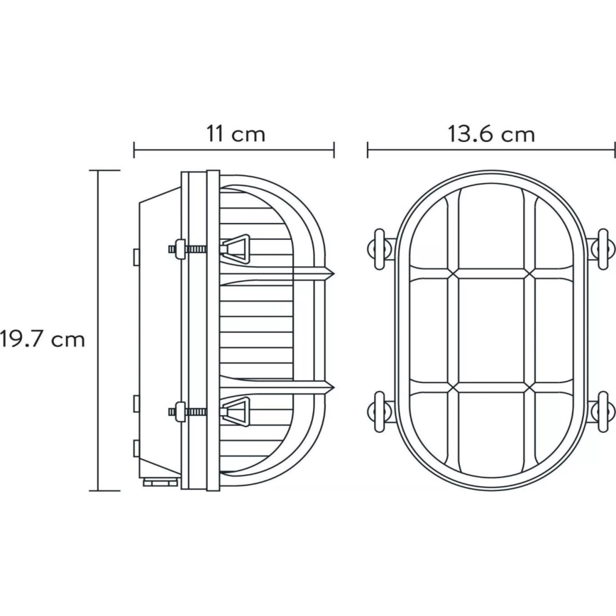 Lucide 11891/20/30 - Екстериорен аплик DUDLEY 1xE27/40W/230V IP65 черен