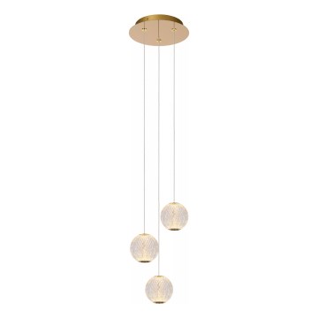 Lucide 13499/13/60 - LED Димируем пендел CINTRA 3xLED/4,7W/230V златист