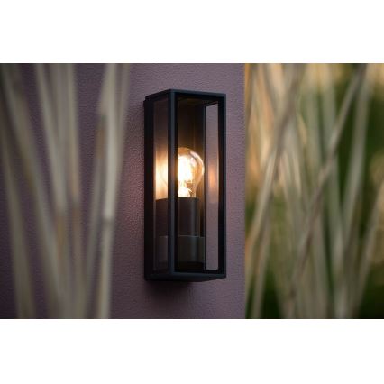 Lucide 15802/01/30 - Екстериорен аплик DUKAN 1xE27/15W/230V IP65 черен
