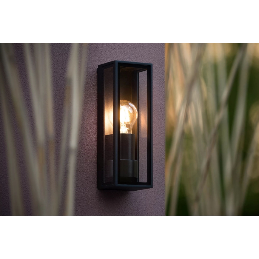Lucide 15802/01/30 - Екстериорен аплик DUKAN 1xE27/15W/230V IP65 черен