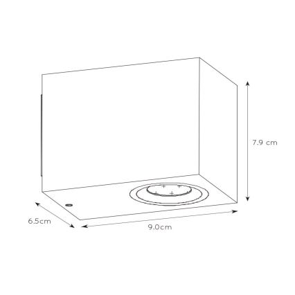 Lucide 22860/05/31 - LED Димируем екстериорен аплик ZORA 1xGU10/5W/230V IP44