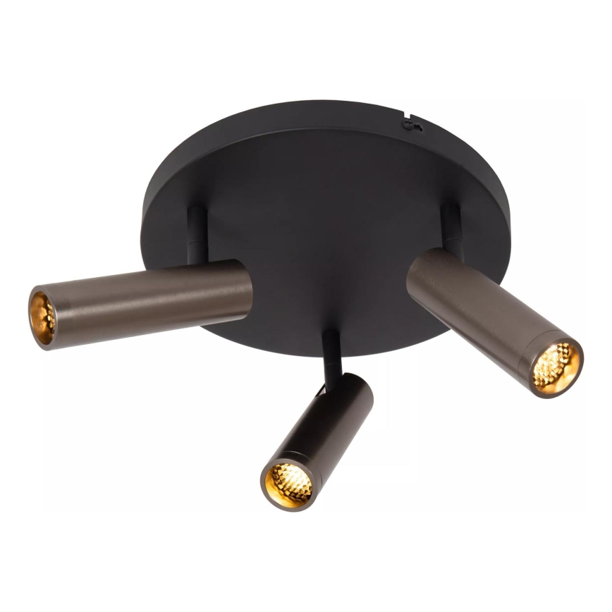 Lucide 22974/13/15 - Точково осветително тяло GRADO 3xGU10/40W/230V кафяво/черно