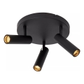 Lucide 22974/13/30 - Точково осветително тяло GRADO 3xGU10/40W/230V черно