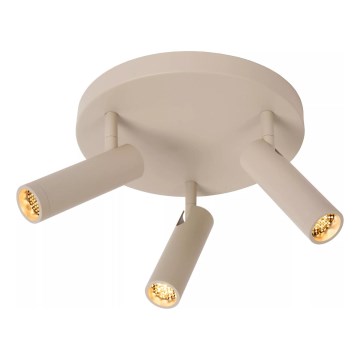 Lucide 22974/13/41 - Точково осветително тяло GRADO 3xGU10/40W/230V бежово