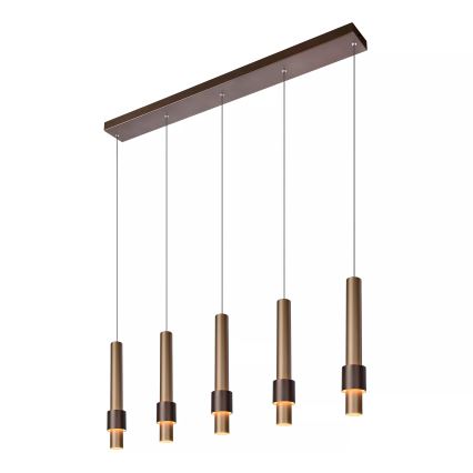 Lucide 24402/30/96 - LED Димируем пендел MARGARY 5xLED/4,2W/230V месинг