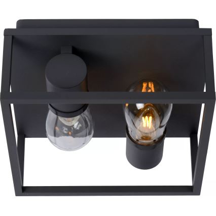 Lucide 27100/02/30 - Плафон за баня CARLYN 2xE14/6W/230V IP54 черен
