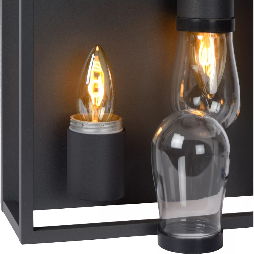 Lucide 27100/02/30 - Плафон за баня CARLYN 2xE14/6W/230V IP54 черен