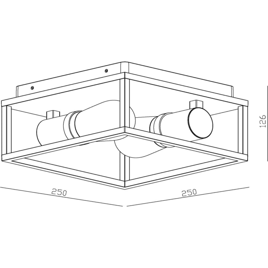 Lucide 27100/02/30 - Плафон за баня CARLYN 2xE14/6W/230V IP54 черен