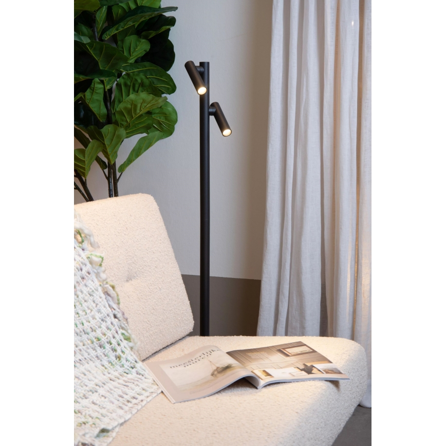 Lucide 27703/04/30 - LED Димируем докосване екстериорен лампа ANTRIM 2xLED/2,2W/4V 400 mAh IP54 черен