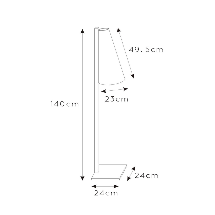Lucide 30795/81/30 - Лампион GREGORY 1xE27/60W/230V черен