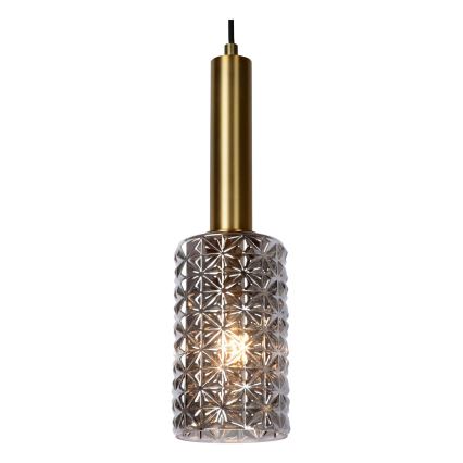 Lucide 45498/07/02 - Пендел CORALIE 7xE27/40W/230V черен/месинг