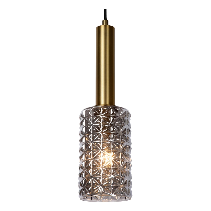 Lucide 45498/07/02 - Пендел CORALIE 7xE27/40W/230V черен/месинг