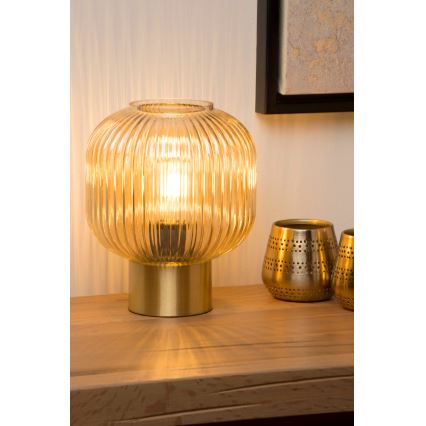 Lucide 45586/20/62 - Настолна лампа MALOTO 1xE27/40W/230V бежов/златист