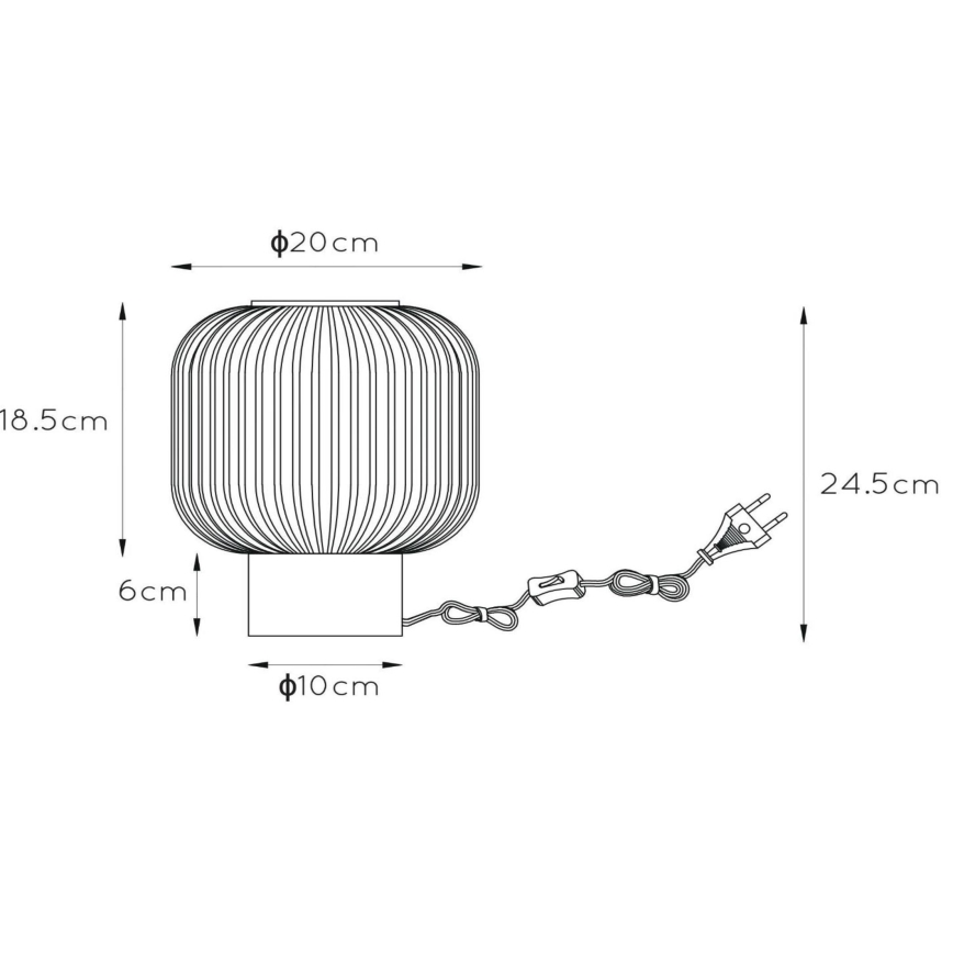 Lucide 45586/20/62 - Настолна лампа MALOTO 1xE27/40W/230V бежов/златист