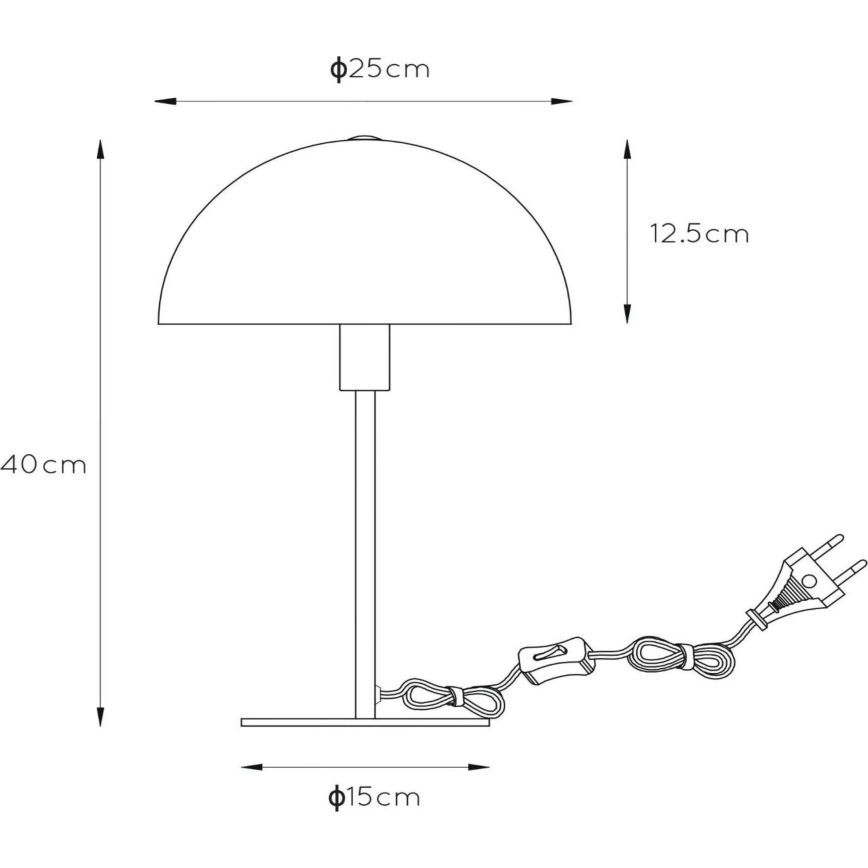 Lucide 45596/01/30 - Настолна лампа SIEMON 1xE14/25W/230V черен