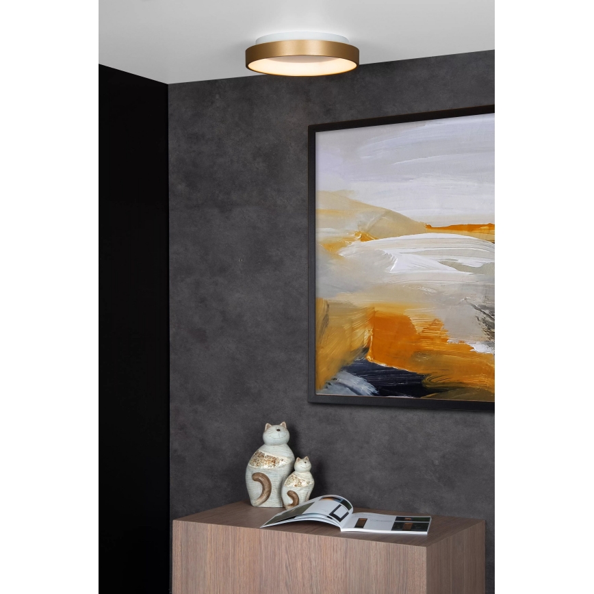 Lucide 46103/20/02 - LED Димируем плафон VIDAL LED/20W/230V Ø 28 см златист