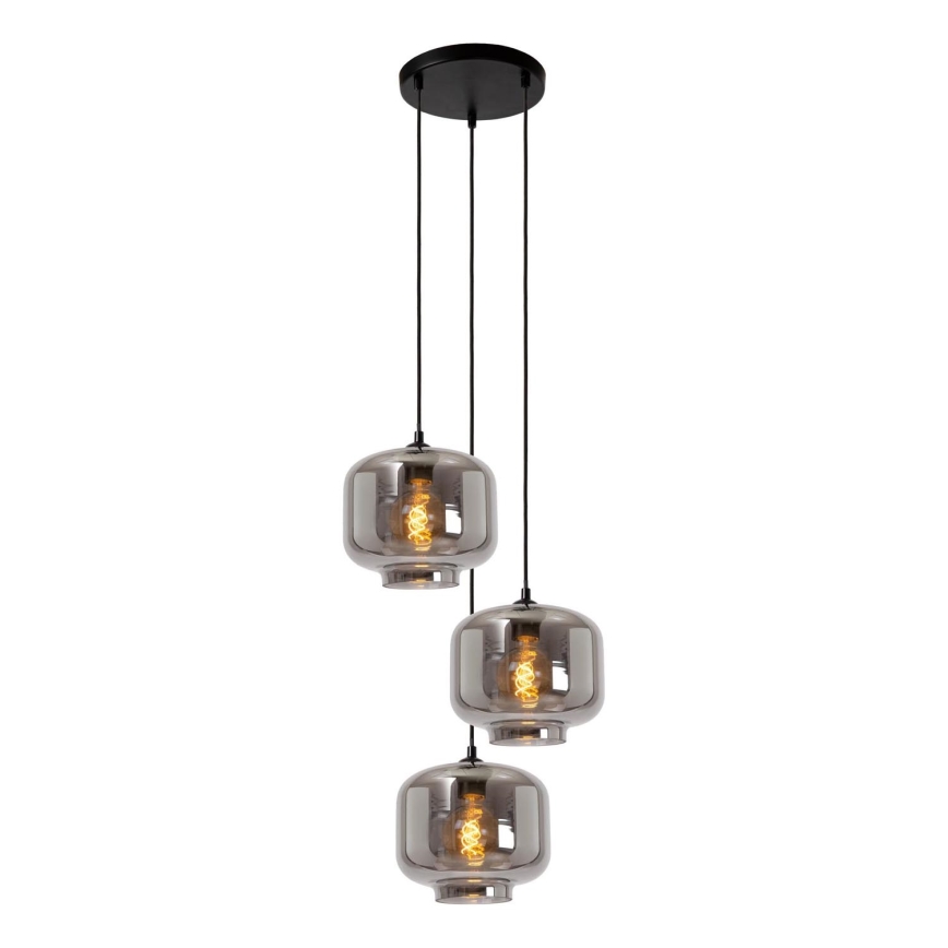 Lucide 46413/13/65 - Пендел MEDINE 3xE27/40W/230V опушен