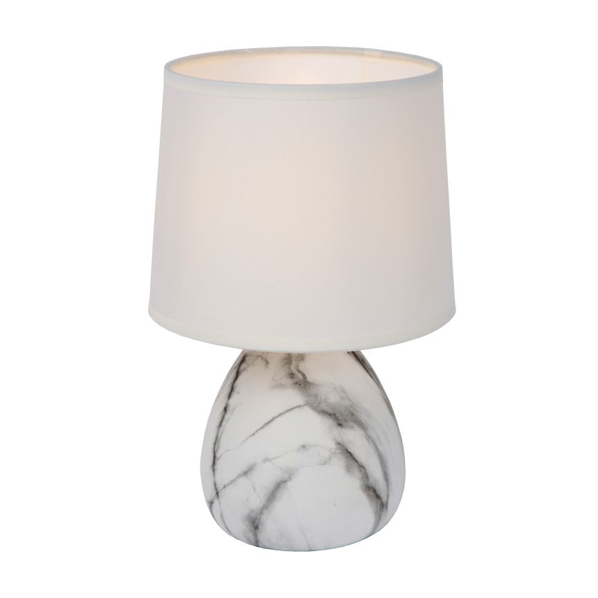 Lucide 47508/81/31 - Настолна лампа MARMO 1xE14/40W/230V бял