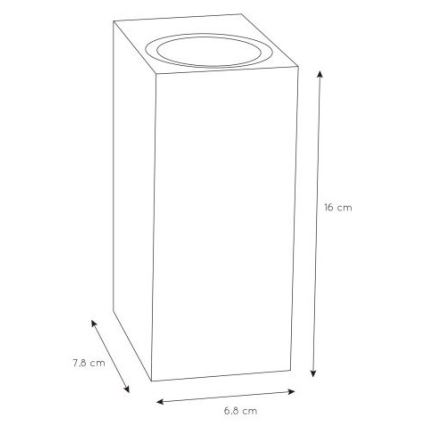 Lucide 69800/02/30 - Екстериорен аплик ZARO 2xGU10/35W/230V IP44 черен