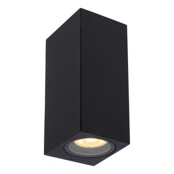 Lucide 69800/02/30 - Екстериорен аплик ZARO 2xGU10/35W/230V IP44 черен