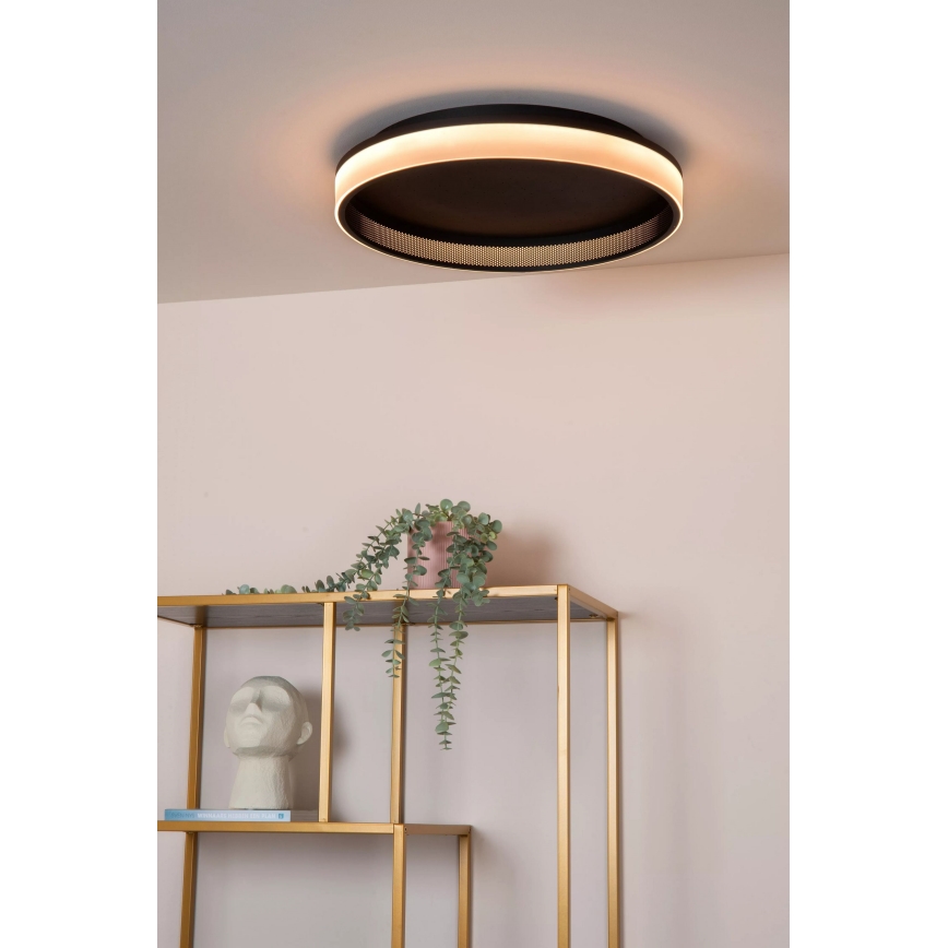 Lucide 71102/40/30 - LED Димируем плафон ESTREJA LED/40W/230V 2500-3000K Ø 40 см черен + дистанционно управление