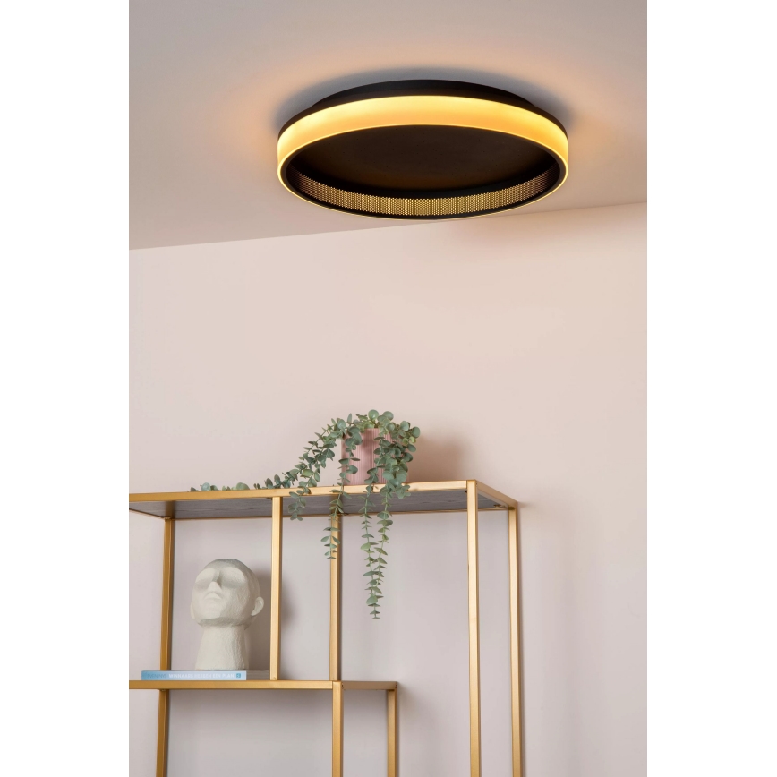 Lucide 71102/40/30 - LED Димируем плафон ESTREJA LED/40W/230V 2500-3000K Ø 40 см черен + дистанционно управление