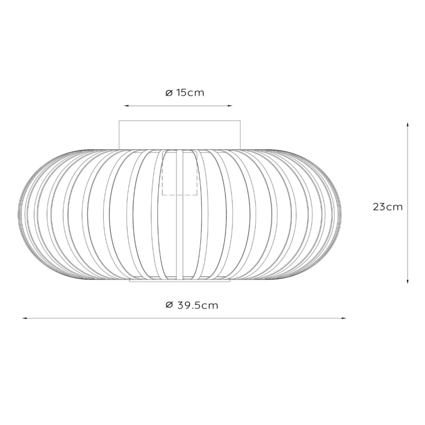 Lucide 78174/40/30 - Плафон MANUELA 1xE27/60W/230V Ø 39,5 см черен