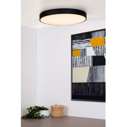 Lucide 79185/50/30 - LED Димируем плафон UNAR LED/36W/230V Ø 49,5 см черен