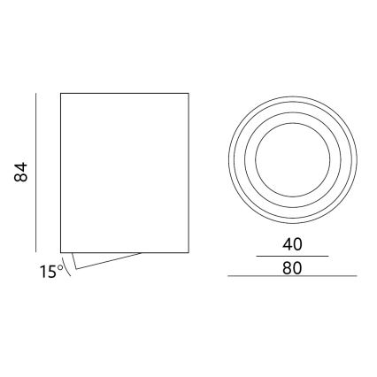 Лунино осветително тяло OH36 1xGU10/35W/230V 8,4 см черно