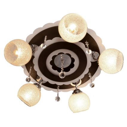 Лунино осветително тяло ARONA 5xE27/15W/230V+LED черно