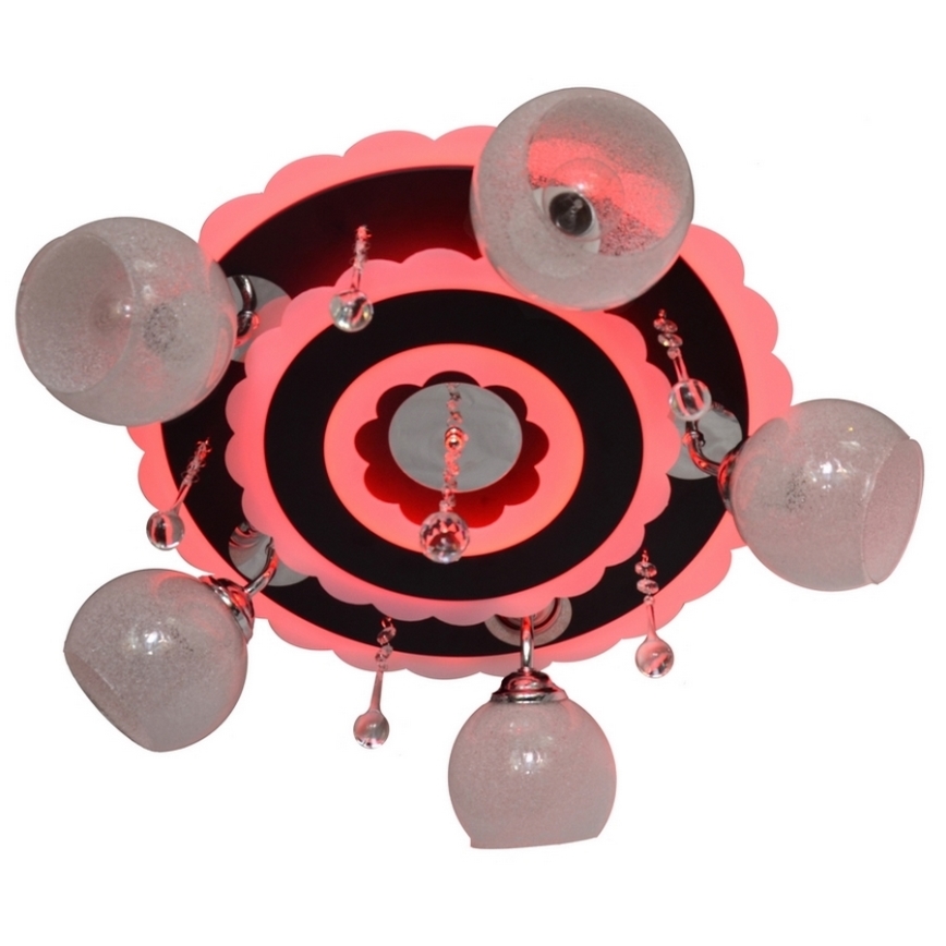 Лунино осветително тяло ARONA 5xE27/15W/230V+LED черно