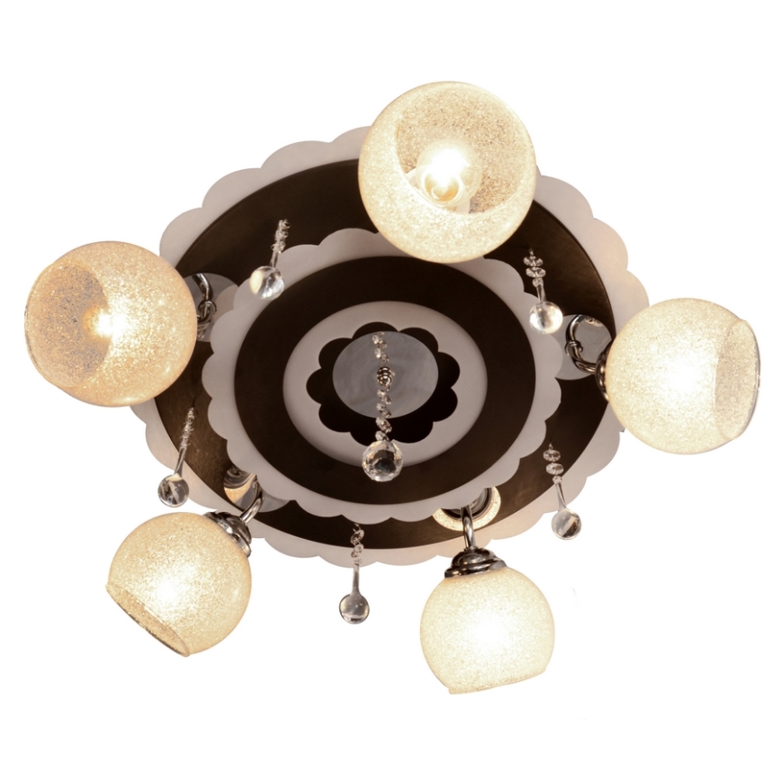 Лунино осветително тяло ARONA 5xE27/15W/230V+LED черно