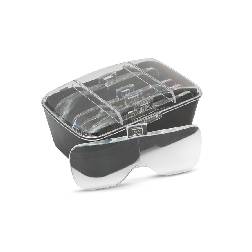 Лупа за чело с LED осветление 3xAAA + комплект лещи