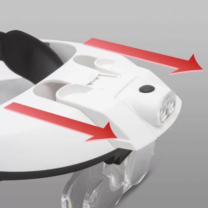 Лупа за чело с LED осветление 3xAAA + комплект лещи