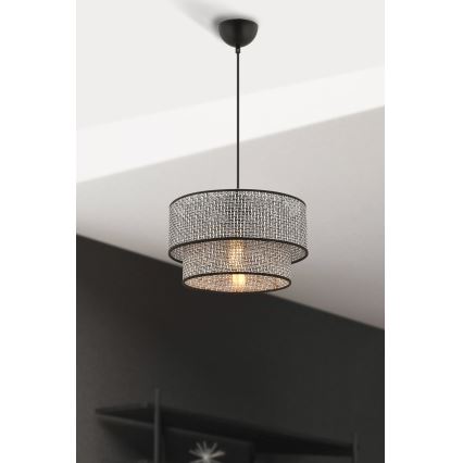 Лустер ECHO 1xE27/60W/230V сиво/черно