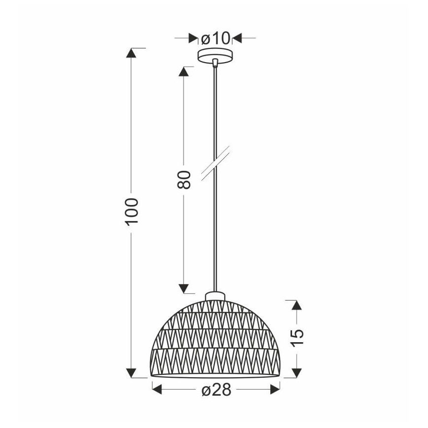 Лустер на кабел BALLI 1xE27/40W/230V бежов