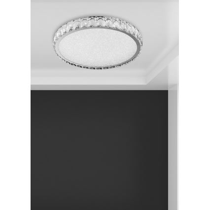 Luxera 62406 - LED Кристална Таванна закрепена лампа GIRO LED/20W/230V