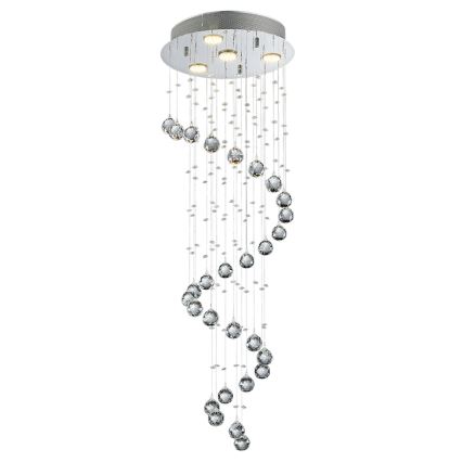 LUXERA 62410 - Прикрепяем кристален полилей COIL 4xGU10/50W/230V