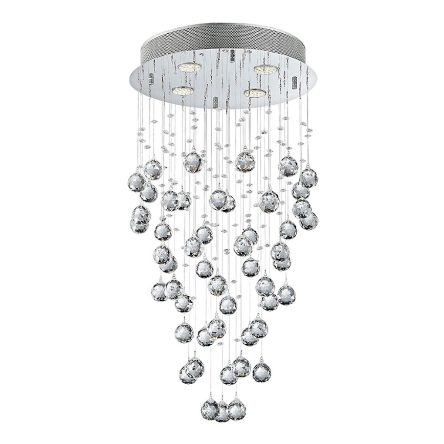 LUXERA 62411 - Кристален повърхностно монтиран Полилей NORR 4xGU10/50W/230V