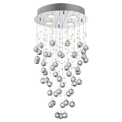 LUXERA 62411 - Кристален повърхностно монтиран Полилей NORR 4xGU10/50W/230V