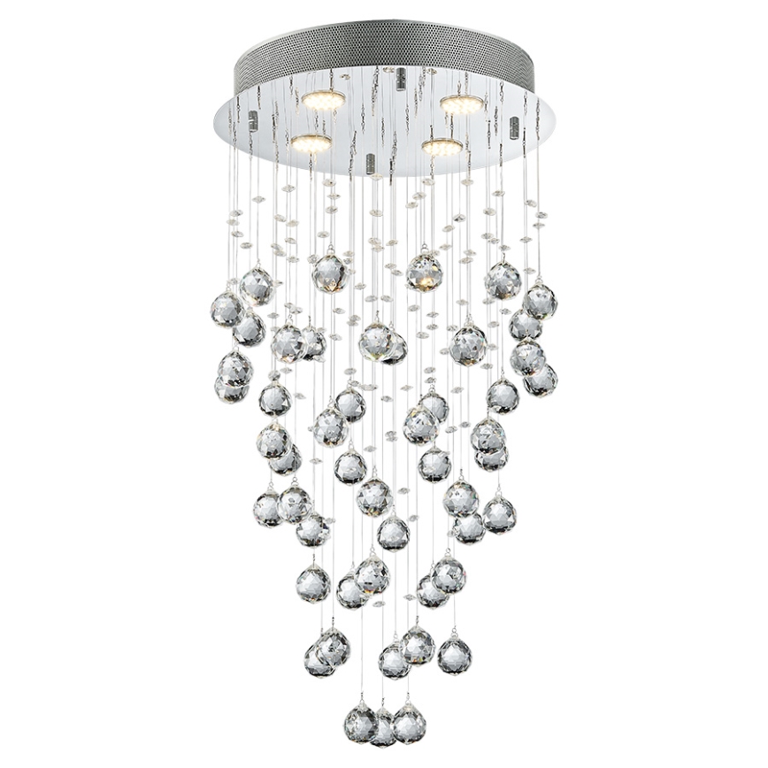LUXERA 62411 - Кристален повърхностно монтиран Полилей NORR 4xGU10/50W/230V
