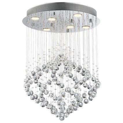 Luxera 62412 - Кристален повърхностно монтиран Полилей CHESTER 6xGU10/50W/230V